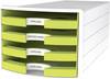 HAN Schubfächer DIN A4 DIN C4 Polystyrol 1013-50 Ladebox Wit DIN A4, DIN C4 Aantal lades: 4