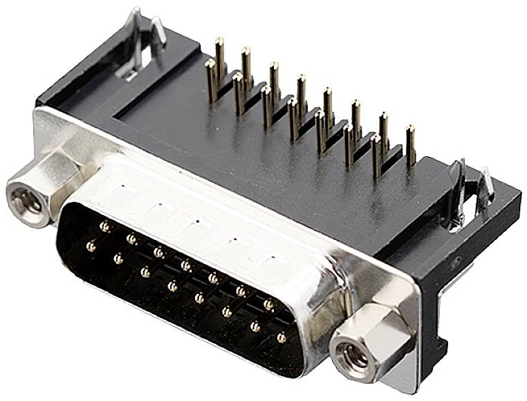 encitech DRB-15M-TBG-110 2103-2100-02 D-sub male connector 90 ° Aantal polen: 15 Soldeerpennen 1 stuk(s) Tray