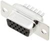 encitech HDS-15-F-T-B-S 2101-0300-11 D-sub female connector 180 ° Aantal polen: 15 Soldeerkelk 1 stuk(s) Tray
