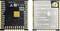 Twee weergaven van een ESP32-WROOM-32U microcontroller: links de printplaat met pinnen en labels, rechts de behuizing met modelinformatie.