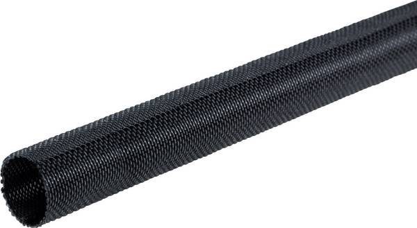 TRU COMPONENTS TC-7703280 Gevlochten slang Zwart PET 13 tot 21 mm per meter