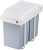 Hailo Multi-Box Duo L 3659-001 Afvalscheidingssysteem 28 l Plaatstaal (b x h x d) 262 x 505 x 448 mm Grijs, Wit 1 stuk(s)