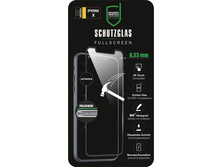 Scutes Deluxe 3D Schutzglas schwarz IP X Screenprotector (glas) Apple iPhone X 1 stuks