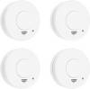 Smartwares Rookmelder Set van 4 stuks werkt op batterijen (Ø x h) 100 mm x 35 mm