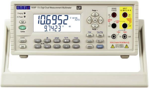 Aim TTi 1908P Bench multimeter  Digitaal Datalogger CAT II 600 V, CAT III 300 V