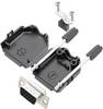 TRU COMPONENTS TCDPPK09BKHDS15K 7709504K D-sub female connectorset 180 ° Aantal polen: 15 Soldeerkelk 1 stuk(s)