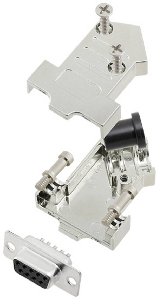 TRU COMPONENTS TCD45NT09MDBSK 7708512 D-sub female connectorset 45 ° Aantal polen: 9 Soldeerkelk 1 stuk(s)