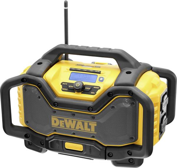 DEWALT DCR027 Bouwradio DAB+, DAB, FM DAB+, AUX, DAB, FM, USB, Bluetooth Powerbankfunctie, Acculaadfunctie, Stofvast, Oplaadbaar Zwart, Geel