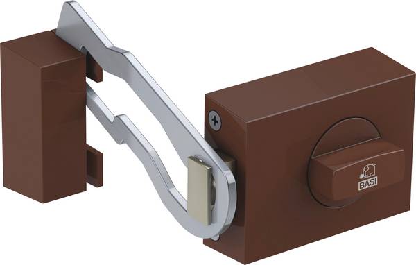 Basi 1304-0204 Extra deurslot met vergrendelbeugel Bruin