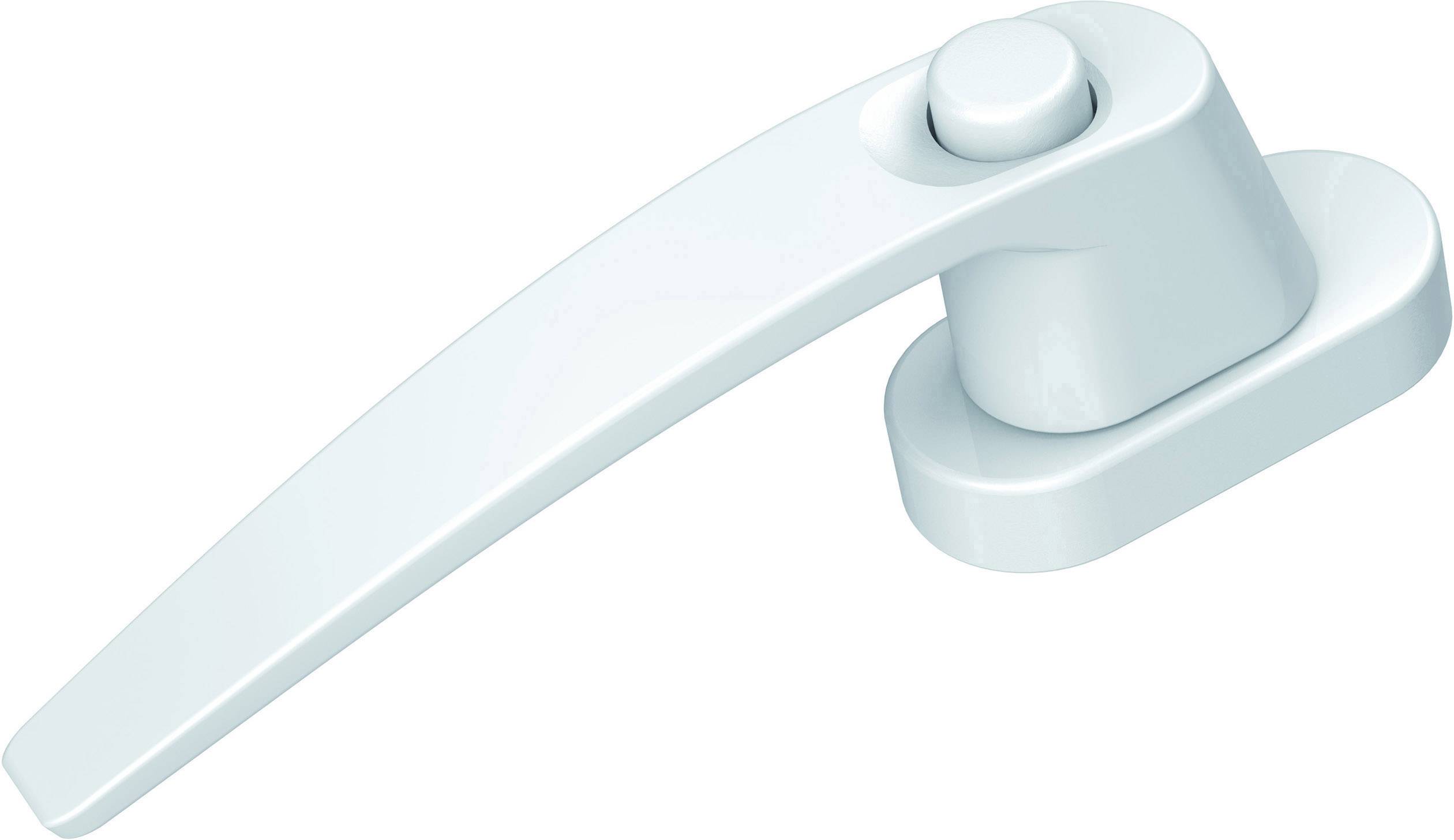 Basi 7554-0012 Fönstergrepp med tryckknappssäkring Vit (glänsande)