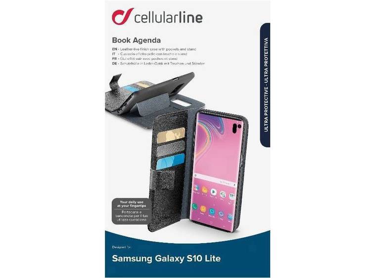 Cellularline BOOKAGGALS10LK GSM backcover Geschikt voor model (GSMs): Galaxy S10 E Zwart