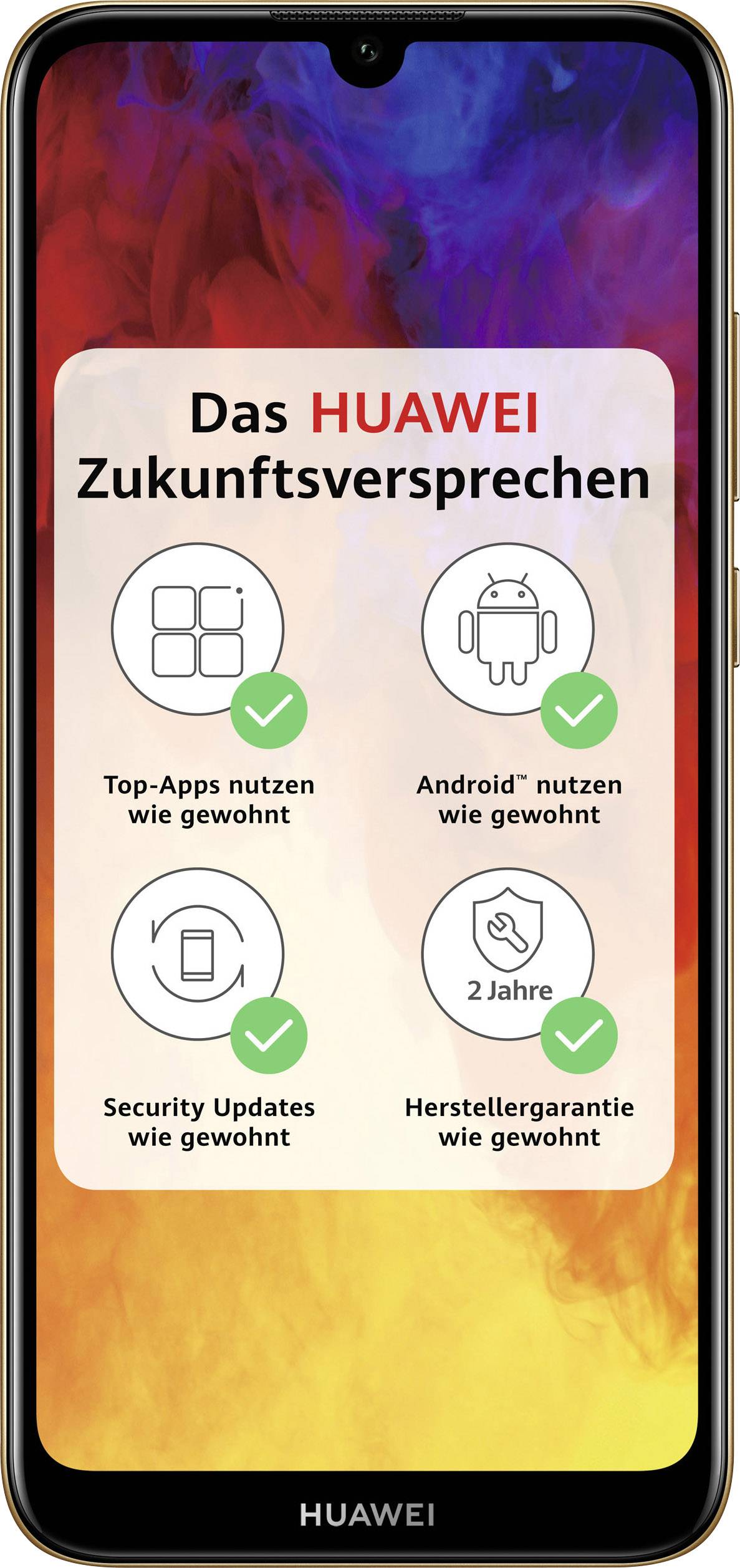 HUAWEI Y6 2019 Smartphone 32 GB 15.2 cm (6. inch) Amber Brown Android 9.0  Dual-SIM kopen