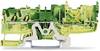 WAGO 2022-1407/999-953 Mini-basisklem 2-etages 5.20 mm Push-In-klem Groen, Geel 50 stuk(s)
