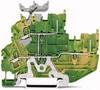 WAGO 2022-2237/427-000 Mini-basisklem 2-etages 5.20 mm Push-In-klem Groen, Geel 50 stuk(s)
