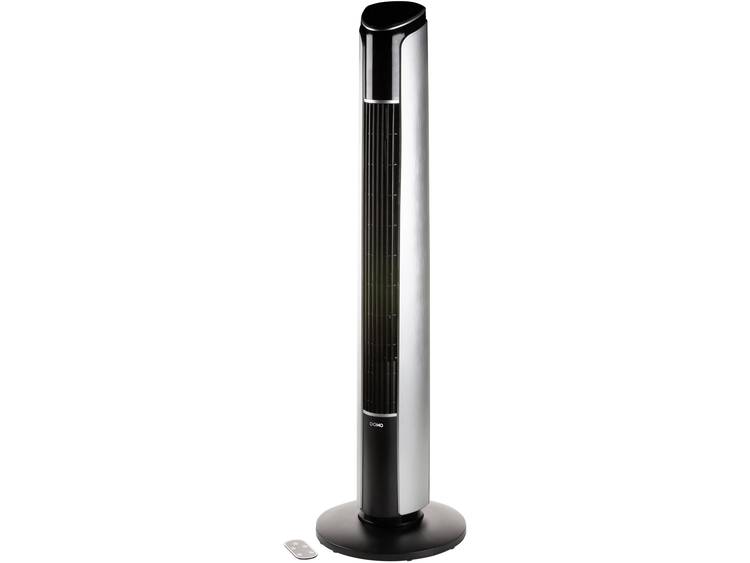 Torenventilator DOMO DO8127 Oscillerend, Met afstandsbediening, Zwenkbaar, Timer 45 W Zwart-zilver