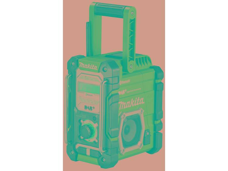 Makita DMR112 DAB+ Bouwradio AUX, Bluetooth, FM, USB Spatwaterbestendig Turquoise, Zwart