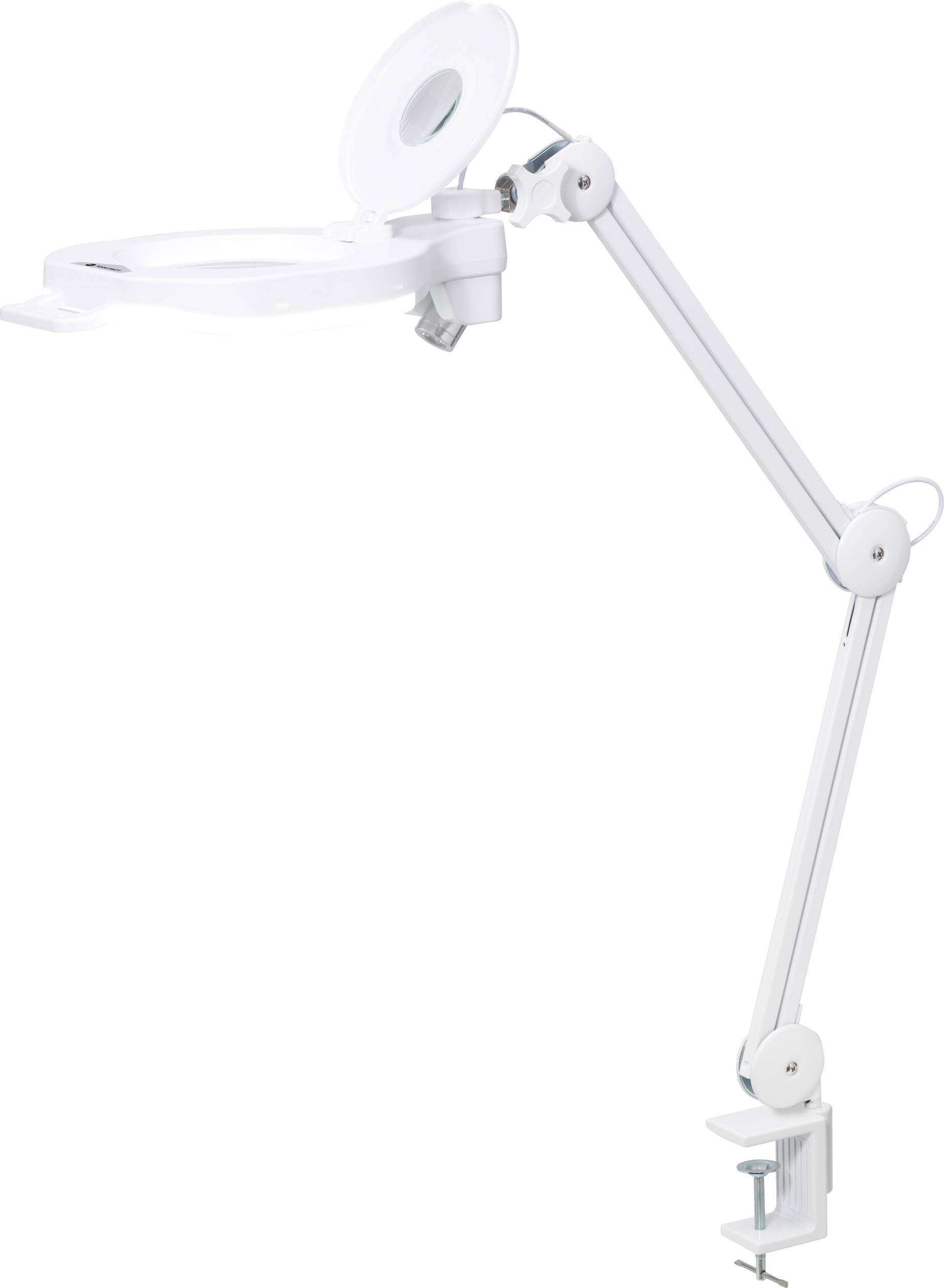 TOOLCRAFT TO-7427313 UV-LED-klemloeplamp Vergrotingsfactor=1.75 x, 4.75 x 133 mm Energielabel 2021 F (A - G)
