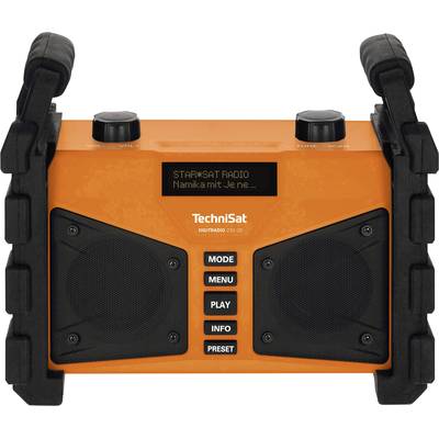 TechniSat Digitradio 230 OD Bouwradio DAB+, VHF (FM) AUX, Bluetooth, USB Spatwaterbestendig, Stofdicht, Oplaadbaar Oranj