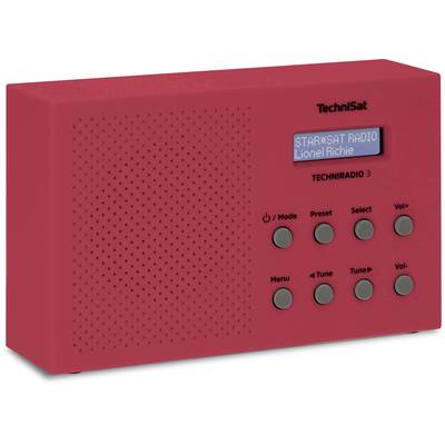 TechniSat Techniradio 3 Transistorradio DAB+, VHF (FM)   Rood