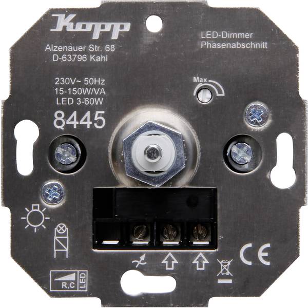 Kopp 844500001 Dimmer (inbouw) Geschikt voor lampen Gloeilamp