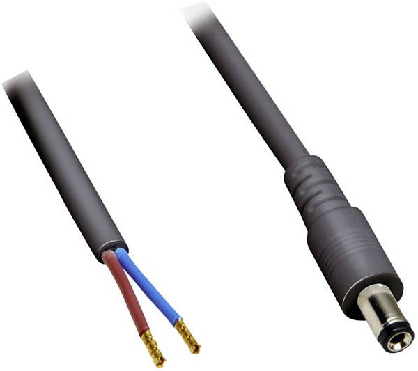 BKL Electronic Laagspannings-aansluitkabel Laagspanningsstekker - Open kabeleinde 5.50 mm 2.50 mm 1.00 m 1 stuk(s)