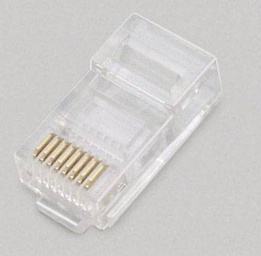 BKL Electronic modulaire stekker 2606003 Stekker, recht Aantal polen (sensoren) 8P8C Transparant 100 stuk(s)