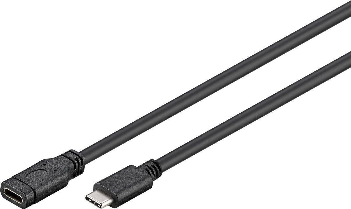 Goobay USB-C™ Verlängerung USB 3.1 Generation 1, Schwarz USB-C™-Stecker > USB-C™-Buchse 1 m-0