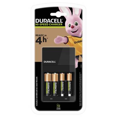 Duracell AAAA-batterijpak met twee batterijen, met het Duracell-konijn en de woorden 'Lange levensduur gegarandeerd'.