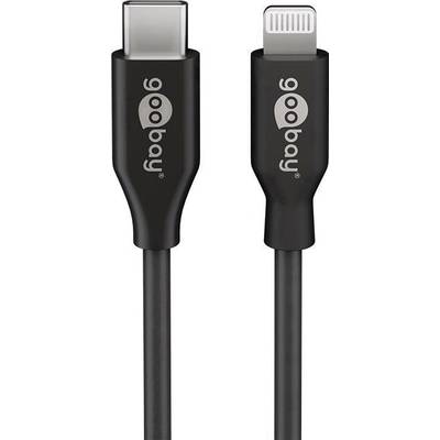 Goobay Apple iPad/iPhone/iPod Aansluitkabel [1x Apple dock-stekker Lightning - 1x USB-C stekker] 0.50 m Zwart