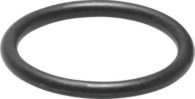 Zwarte O-ring, een cirkelvorming rubberen afdichtingsonderdeel, vaak gebruikt voor afdichting in mechanische verbindingen.