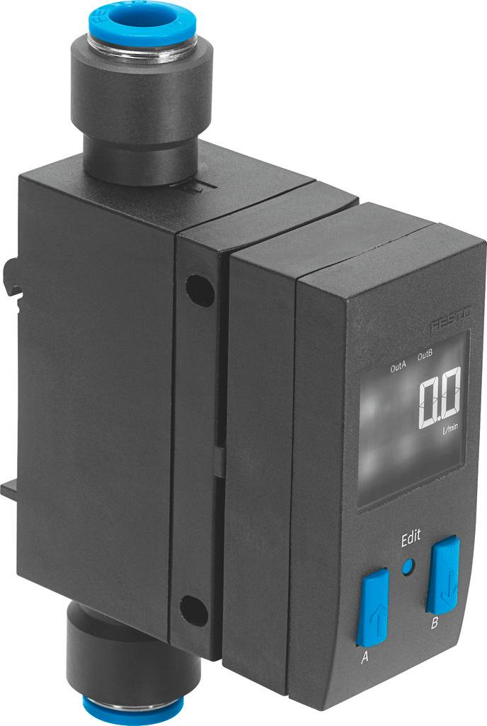 FESTO SFAB-1000U-HQ10-2SV-M12 Doorstroomsensor Voedingsspanning (bereik): 15 - 30 V/DC 1 stuk(s)