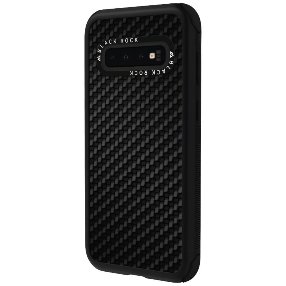 Black Rock Cover Robust Real Carbon Voor Samsung Galaxy S10+ Zwart