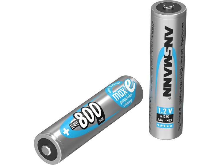 Oplaadbare AAA batterij (potlood) Ansmann maxE HR03 NiMH 800 mAh 1.2 V 1 stuks