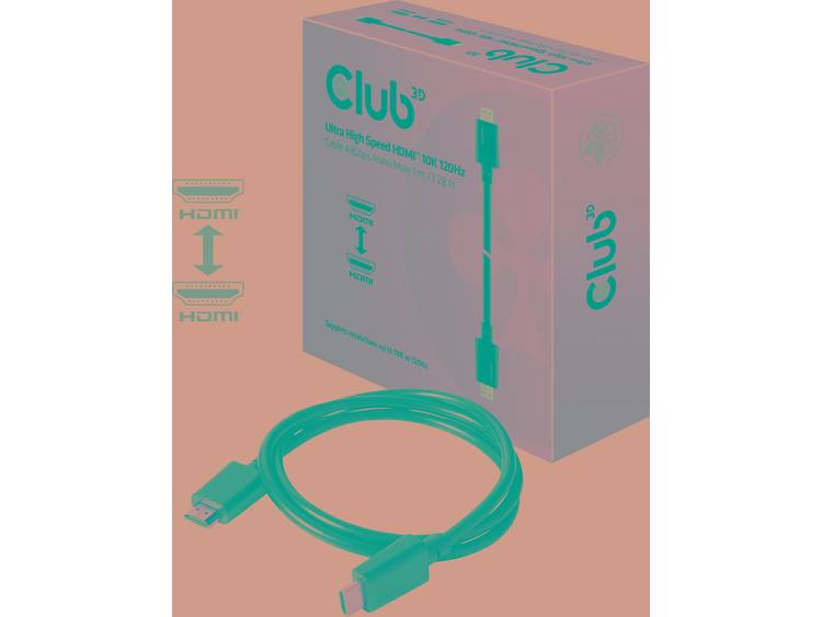 CLUB3D Ultra High Speed HDMI 2.1 Kabel 10K 120Hz, 48Gbps Male-Male 1 meter