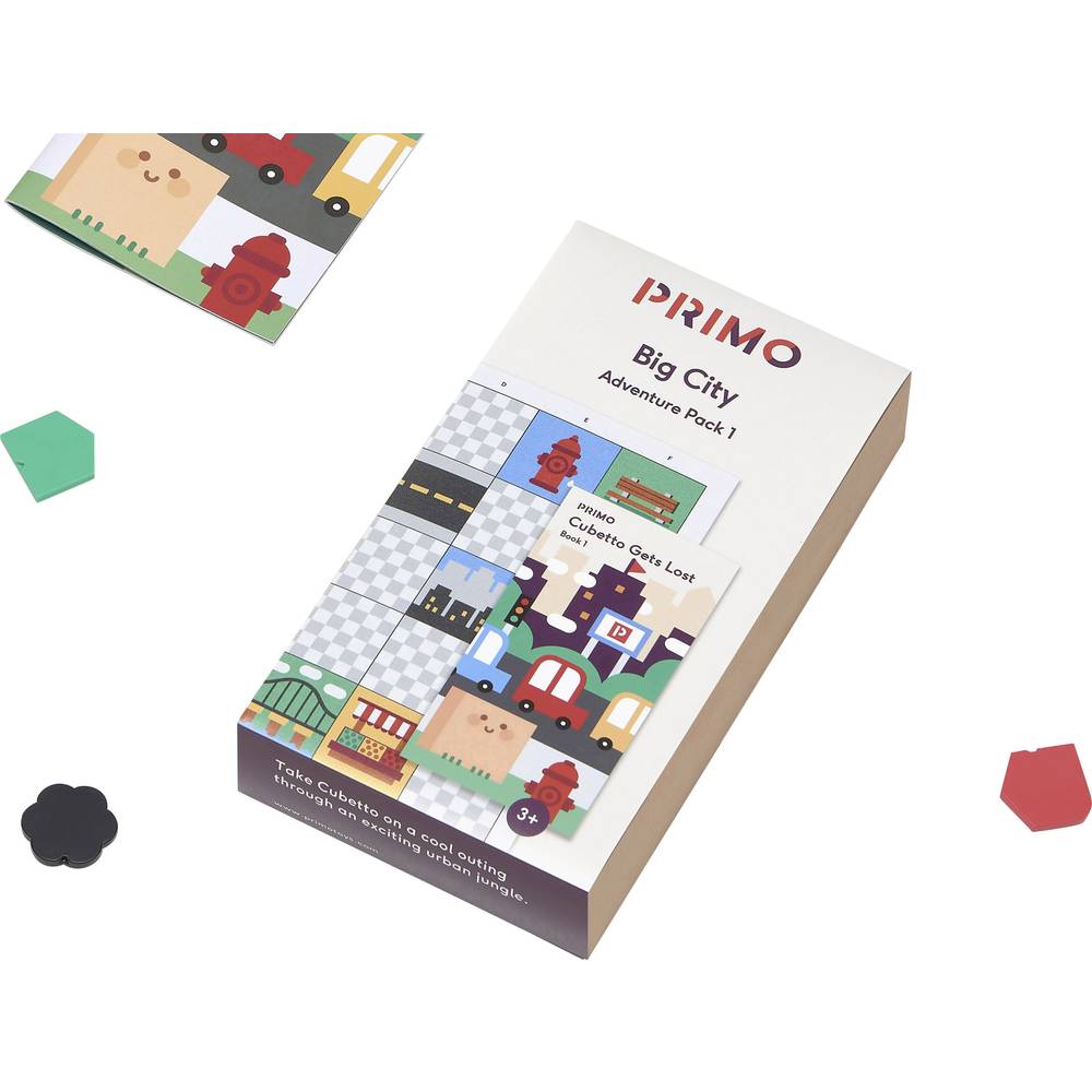 Primo Toys PRIMO010A-DE STEM Robotics Uitbreidingsset Cubetto STEM Coding avontuurset Stadsjungle