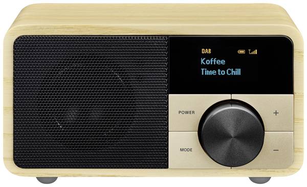 Sangean Genuine Mini DDR-7 Radio DAB+, VHF (FM) AUX, Bluetooth Hout