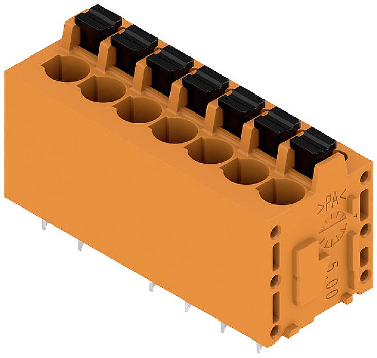 Weidmüller 1330230000 Veerkrachtklemblok 2.5 mm² Aantal polen 7 Oranje 40 stuk(s)