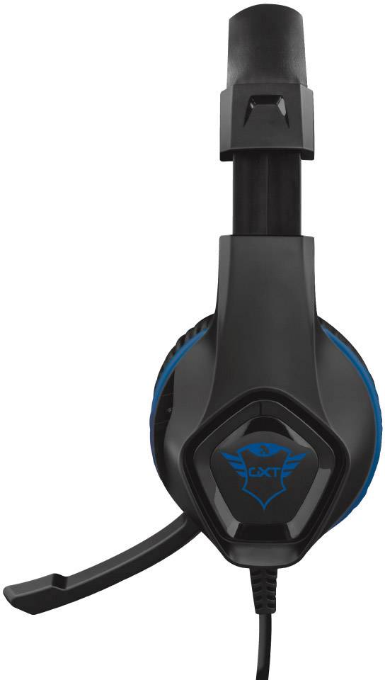 Trust GXT404B Rana Over Ear headset Kabel Stereo Zwart, Blauw Ruisonderdrukking (microfoon) Volumeregeling, Microfoon ui-1
