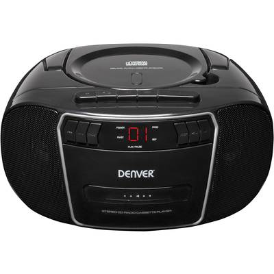Denver TCP-40 Radio/CD-speler VHF (FM) AUX, CD, Cassette  Zwart