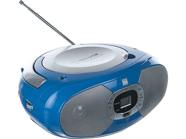 FM CD-radio Dual P 390 CD, Middengolf, FM, USB Blauw