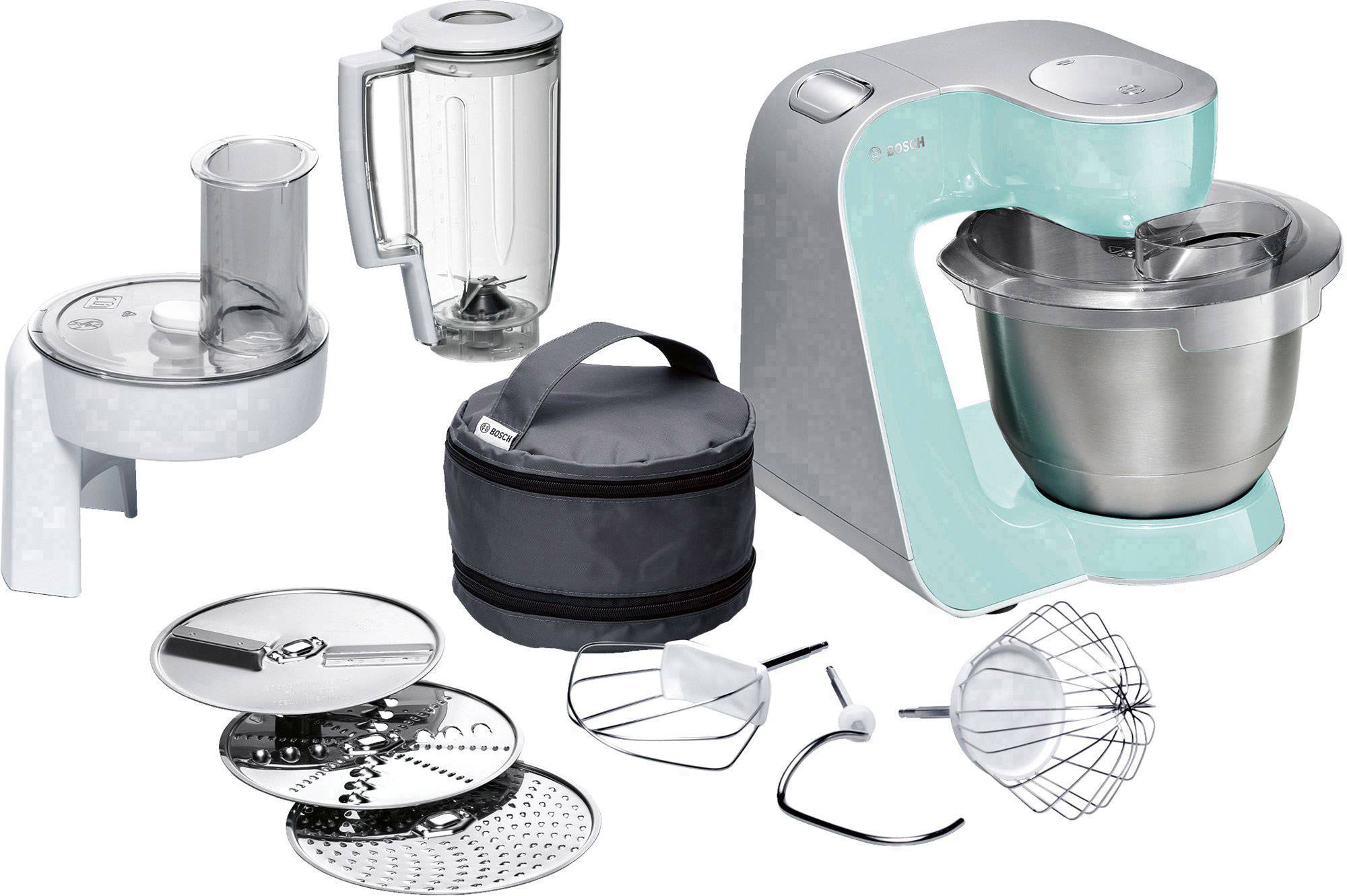 Bosch Haushalt MUM58020 Foodprocessor 1000 W Turquoise, Zilver (mat)