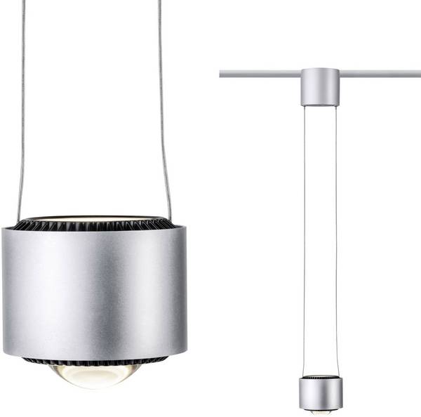 Paulmann Urail Pendel Aldan  230V-railsysteem lamp URail  8.5 W LED Chroom (mat), Zwart