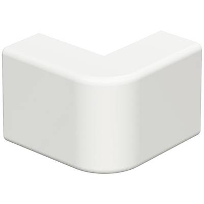 Een wit, L-vormig object met gladde randen, vermoedelijk van kunststof of keramiek, mogelijk bedoeld voor bouw- of decoratiedoeleinden.