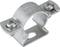 Metalen buisklem met schroeven, gemerkt met 'FRÄNKISCHE ASG-E25', voor het bevestigen van kabels of buizen.