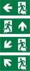 ESYLUX EN10077159 Pictogram Nooduitgang links, Nooduitgang links naar boven, rechtdoor, Nooduitgang links, richtingsaanduiding links naar beneden, Nooduitgang naar boven
