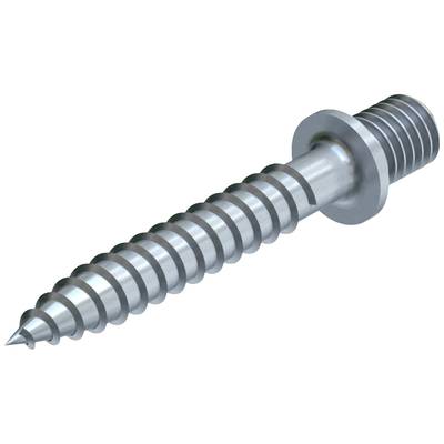 Metalen schroef met een doorlopend schroefdraad en een puntige uiteinde.