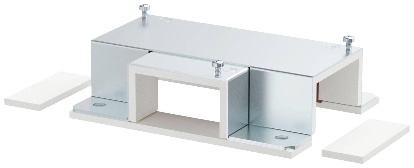 Gemonteerde draagconstructie van metaal en kunststofplaten, bevestigd met schroeven, toont functionele bouwwijze en stabiliteit.