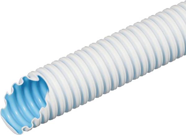 Fränkische Rohrwerke 26220020 FBY-EL-F 20 ws Beschermslang (ribbelslang) Wit 14.9 mm 100 m