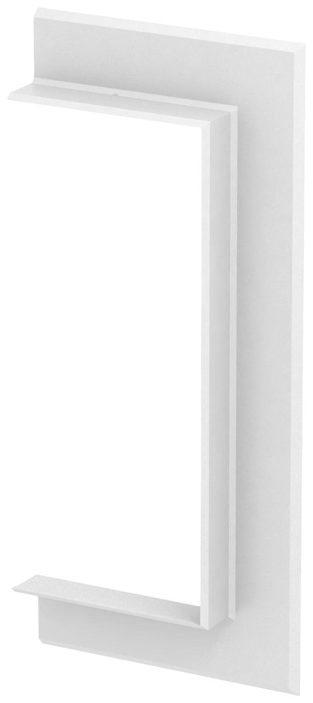 Een grote, moderne, witte deurgreep met rechthoekig ontwerp, geschikt voor montage op een kast of deur.