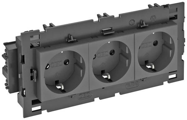 OBO Bettermann 6120460 Apparaatinzet Stopcontact (b x h x d) 176 x 76 x 42 mm 1 stuk(s) Grijs